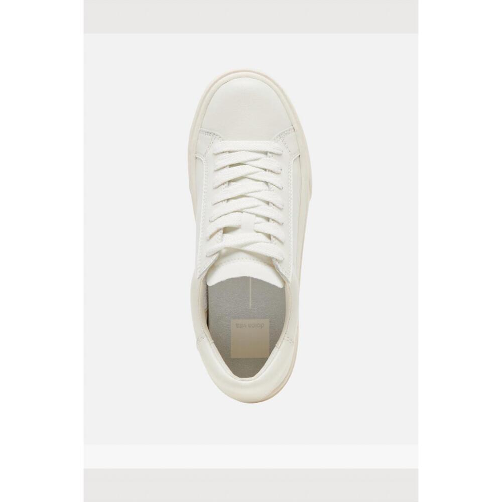 NEW DOLCE VITA women's zayn 360 sneakers in white leather - Picture 4 of 5